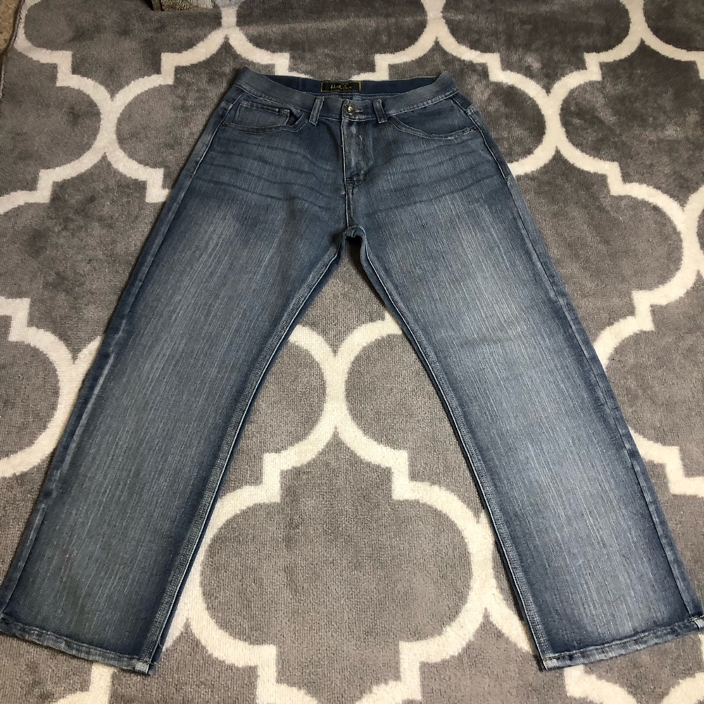 Halifax Jeans Mens 34 Denim Bootcut Casual Blue - Picture 5 of 7